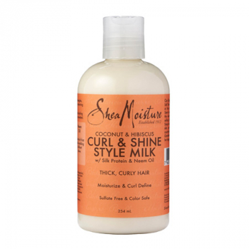 Shea moisture Coconut & Hibiscus Curl & Shine Style Milk Lait Hydratant Définisseur de Boucles