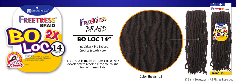 FREETRESS 2x Bo Loc Crochet braid 14” - Fabellashop