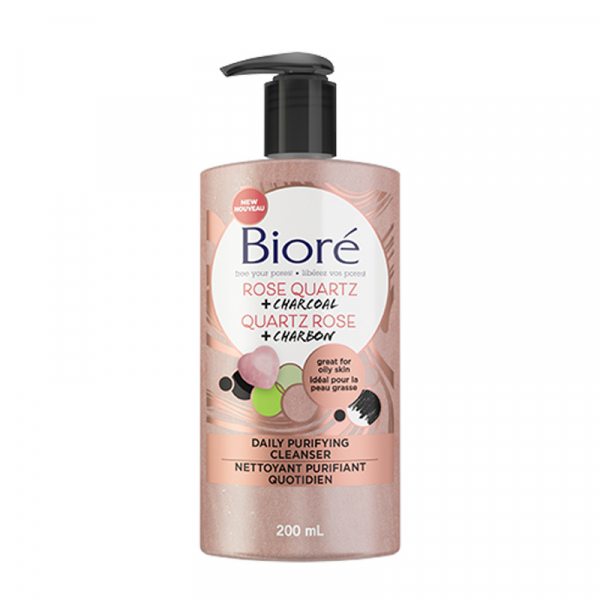BIORE Quartz Rose + Charbon Nettoyant purifiant quotidien
