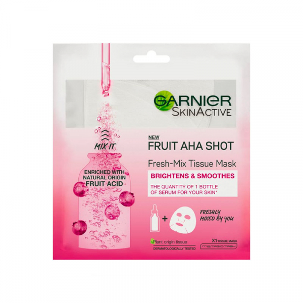 GARNIER Masque Tissu Fresh-Mix Fruit AHA Shot