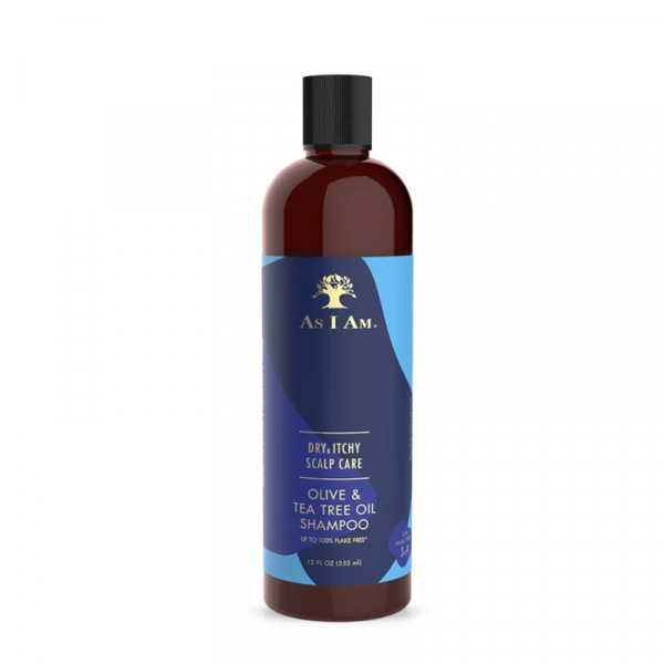 AS I AM Dry Itchy Scalp Olive & Tea Tree Oil Shampooing Anti-pelliculaire
