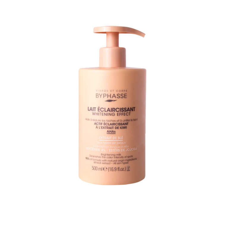 Lait éclaircissant Byphasse - Extrait D'avoine, 500 Ml, Effet Whitening