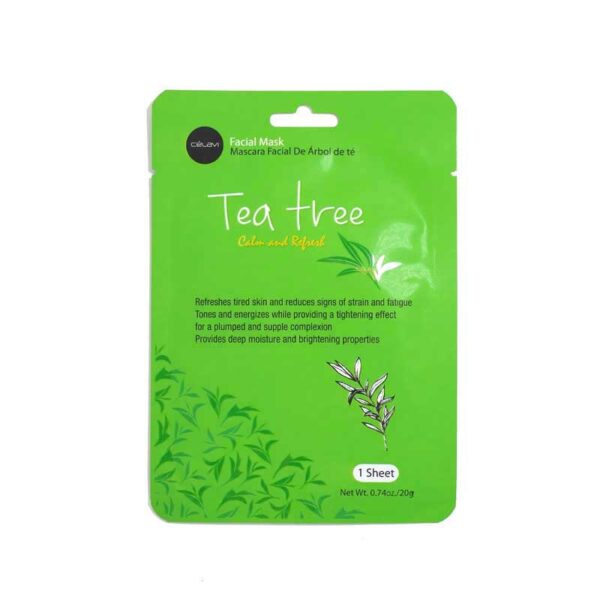 CELAVI Masque en Tissu Rafraichissant Anti-fatigue au Tea Tree (Arbre à Thé)