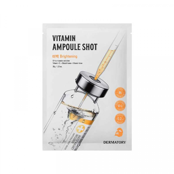 DERMATORY Vitamin Ampoule Shot Masque en Tissu Eclat