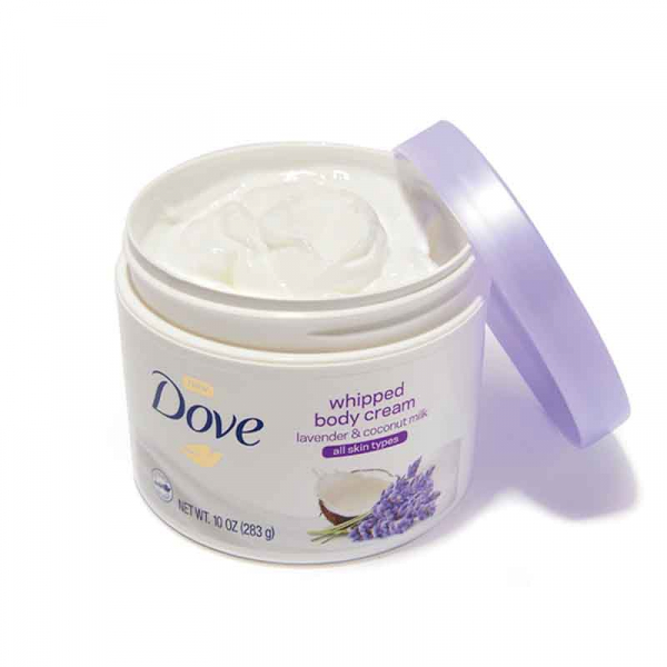 DOVE Creme Fouette Hydratante Au Lait de Coco et Lavande Pour le Coprs
