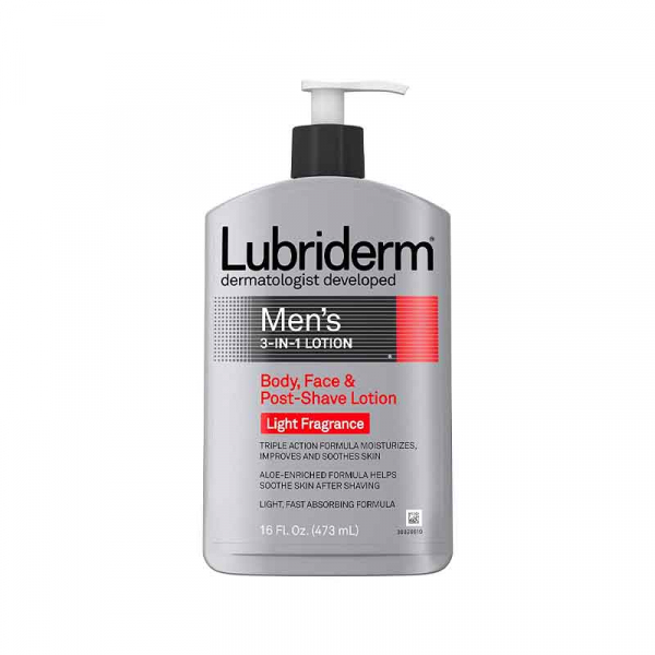 LUBRIDERM Men Lotion Hydratante Apaisante 3-en-1 Visage Corps & Apres Rasage