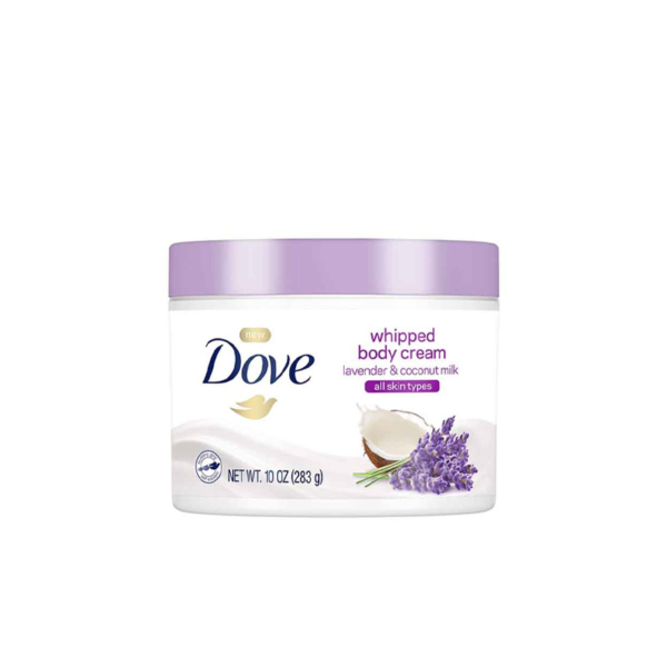 DOVE Crème Fouetté Hydratante Au Lait de Coco et Lavande Pour le Corps