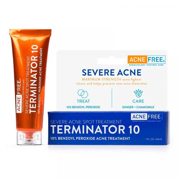 ACNEFREE Terminator 10 Creme Traitante Anti-acne Severe Au 10% de Peroxide de Benzoyle