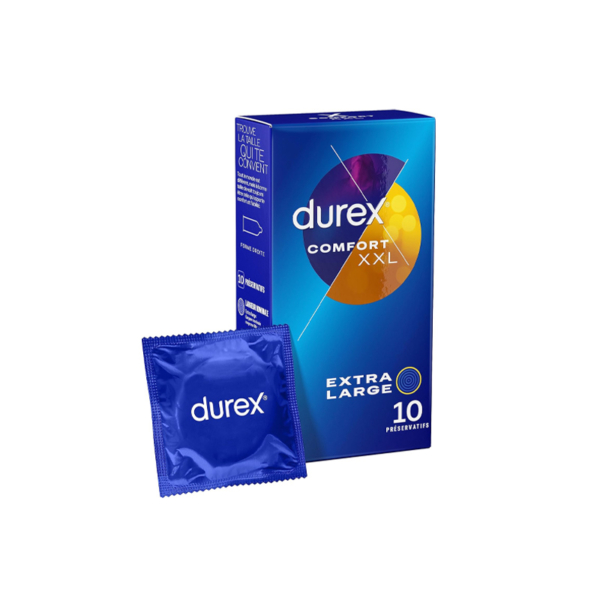 DUREX Comfort XXL 10 Préservatifs Extra Larges & Extra Longs