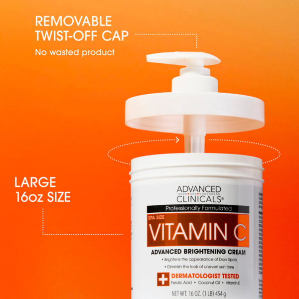 ADVANCED CLINICALS Crème Corps Éclat à La Vitamine C & E