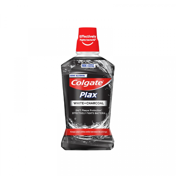 COLGATE Bain de Bouche Blanchissant Plax White + Charbon Actif