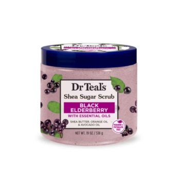 Dr TEAL’S Shea Sugar Gommage Au Sucre Karité & Sureau Noir
