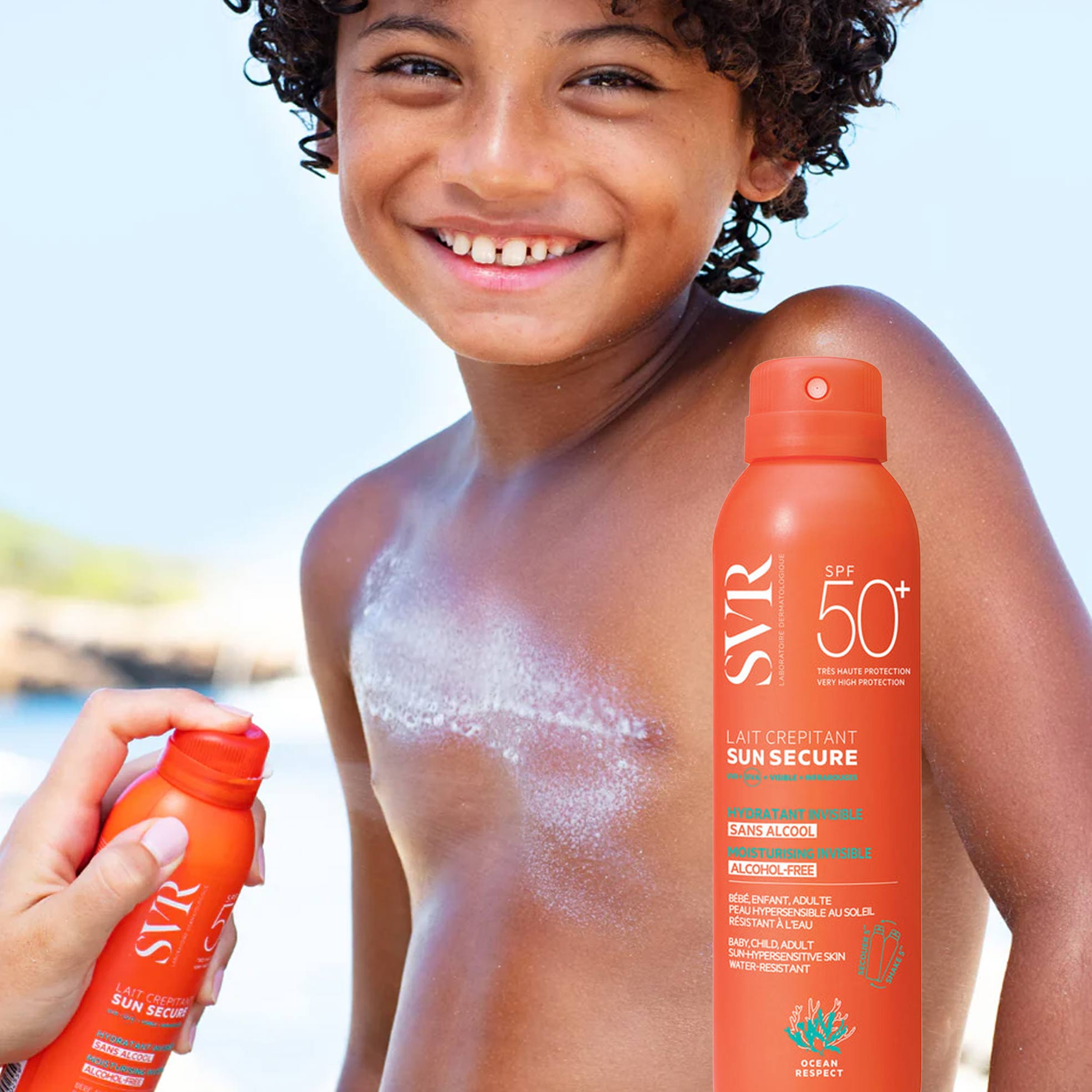 SVR Sun Secure Lait Crépitant en Spray Hydratant Invisible SPF50+