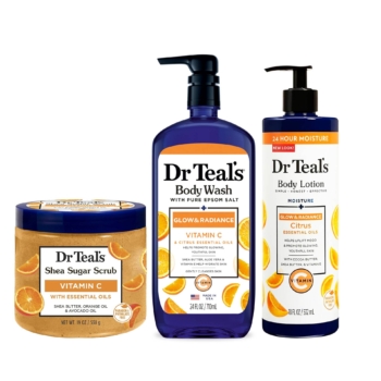 Dr TEAL’S Glow & Radiance Trio Corps Éclat à La Vitamine C