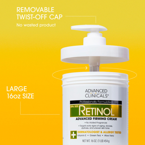 ADVANCED CLINICALS Crème Corps Raffermissante Anti-cellulite au Rétinol