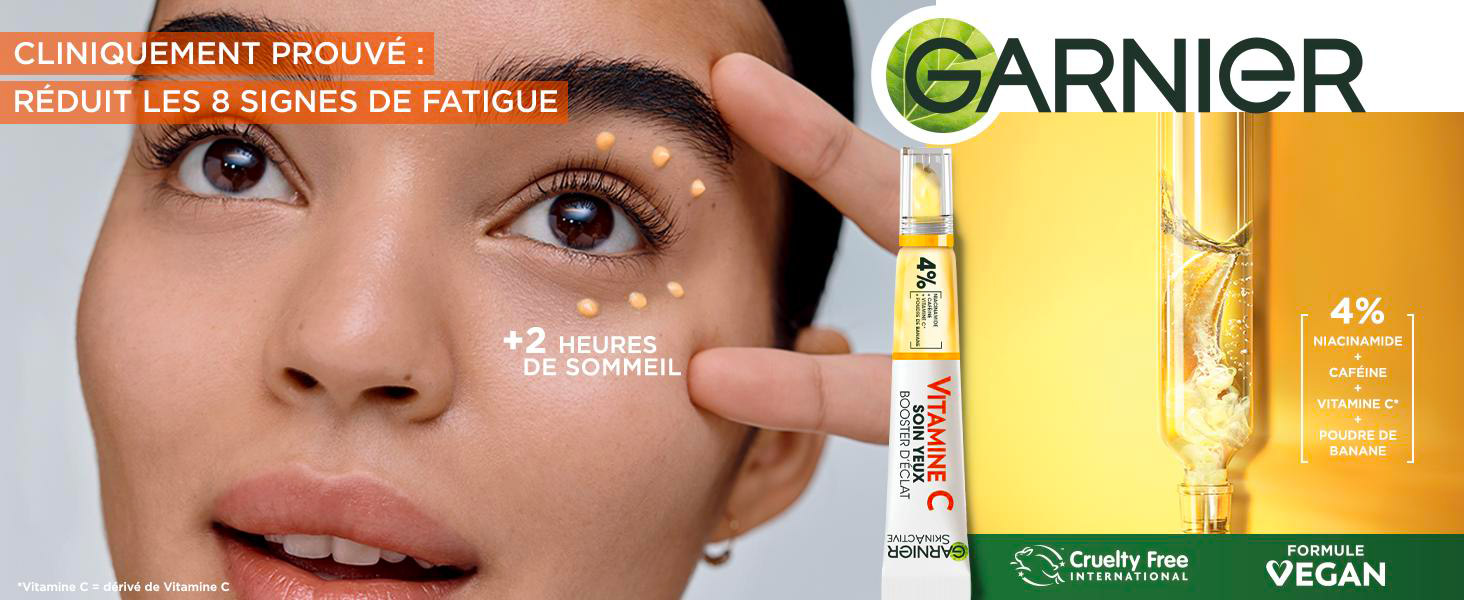 GARNIER Vitamine C Crème Eclaircissante Contour des Yeux Booster d'Eclat