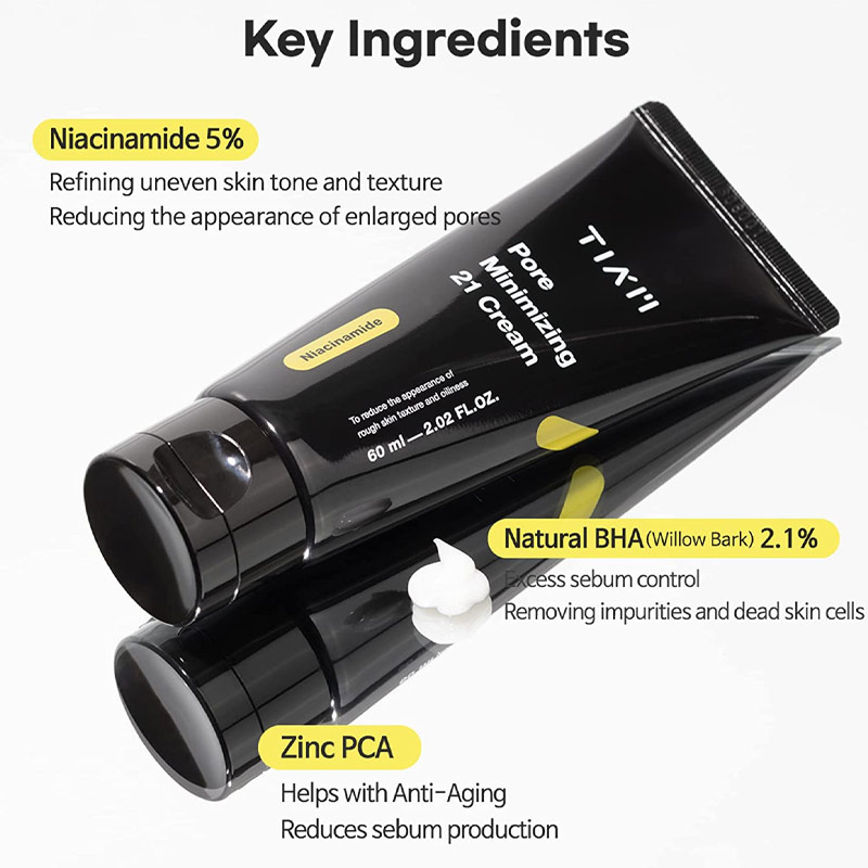 Acheter TIAM Pore Minimizing 21 Crème Au Niacinamide 5% BHA 2,1% & Zinc ...