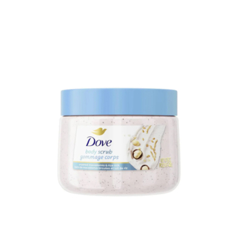 DOVE Gommage Corps au Macadamia Broyé et Lait de Riz