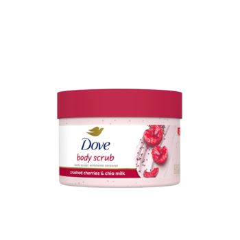 DOVE Gommage Corps aux Cerises Écrasées & Lait de Chia