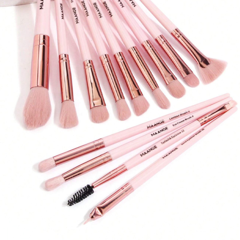 Ensemble De 13 Pinceaux De Maquillage - Neufs, Couleur Verte, Pour Fond De Teint Et Autres Applications