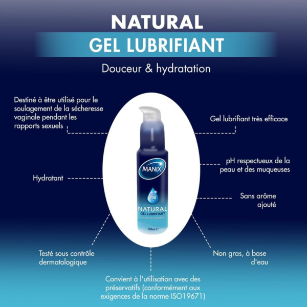 MANIX Natural Gel Lubrifiant Douceur & Hydratation – Image 2