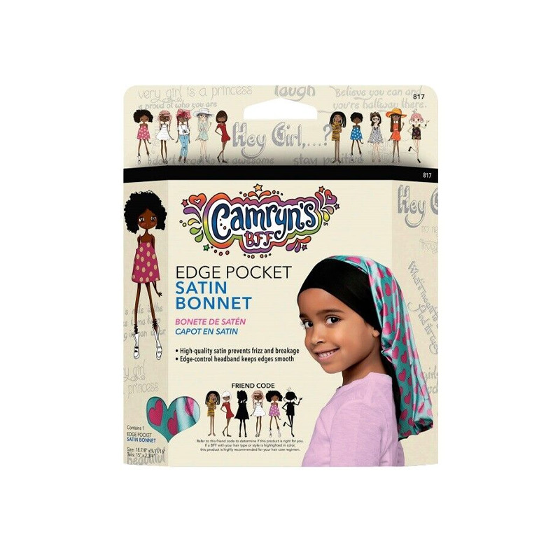 CAMRYN'S BFF Edge Pocket Bonnet Satin Long Pour Enfant - Fabellashop