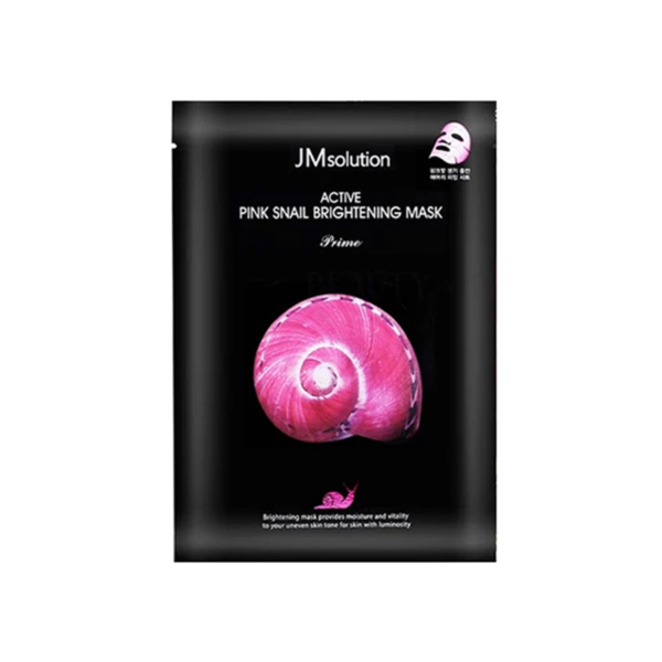 JM SOLUTION Active Pink Snail Masque en Tissu Éclaircissant