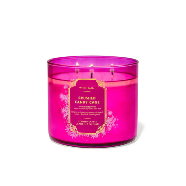 BATH & BODY WORK Crushed Candy Cane Bougie Parfumée Jarre à Trois Mèches