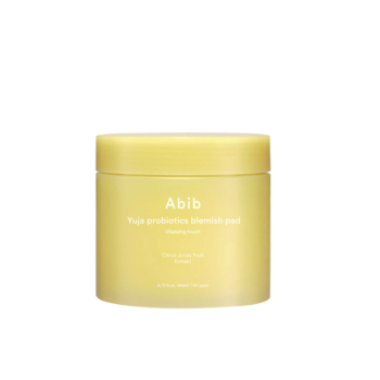 ABIB Yuja Probiotics Blemish Pad Vitalizing Touch Disques Imbibés Tonique Anti-imperfections