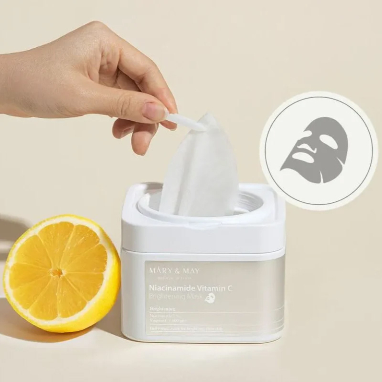 Masque à L'argile Mary&May Éclaircissant Au Citron Et Niacinamide - 125g - Pour Un éclat Immédiat