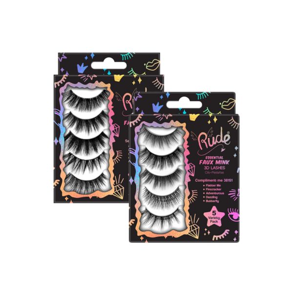 RUDE Essential Faux Mink 3D Multi-Pack Faux Cils