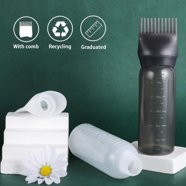 Flacon Doseur Peigne Applicateur de Soins ou Coloration