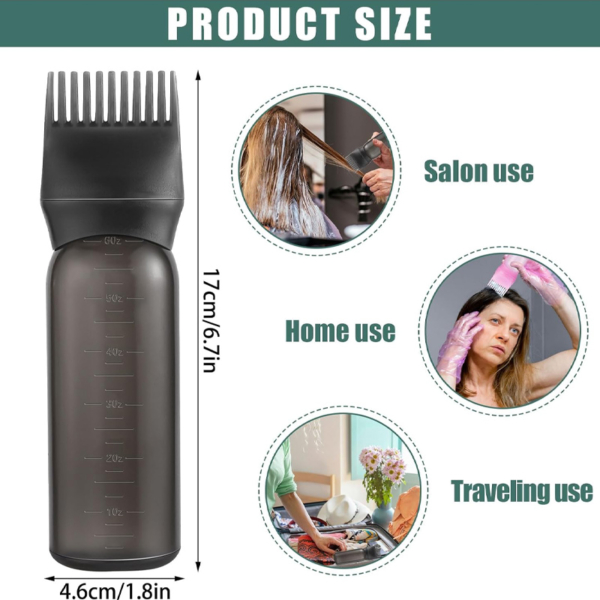 Flacon Doseur Peigne Applicateur de Soins ou Coloration
