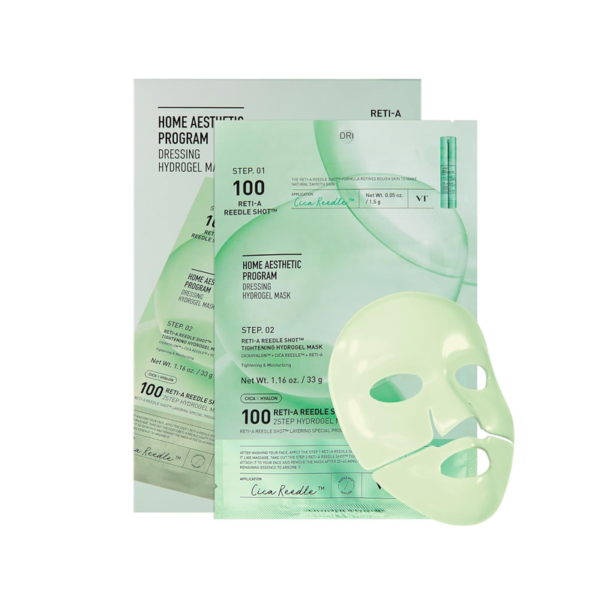 VT COSMETICS Reti-A Reedle Shot 100 2 Étapes Masque Hydrogel + Booster Liftant