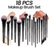 MAANGE Set de 18 Pinceaux + 1 Éponge de Maquillage Noir