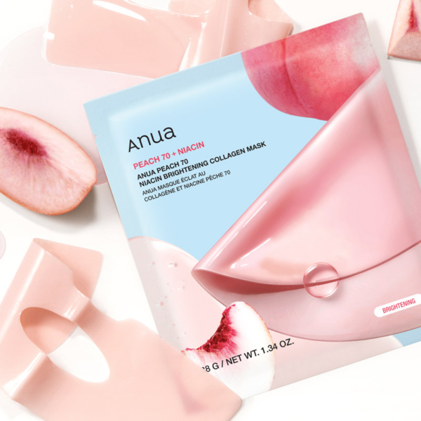 ANUA Peach 70 Niacin Brightening Masque Hydrogel Collagène