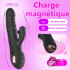 Dildo Avec Stimulateur Langue - Noir Avec Anneau en Or