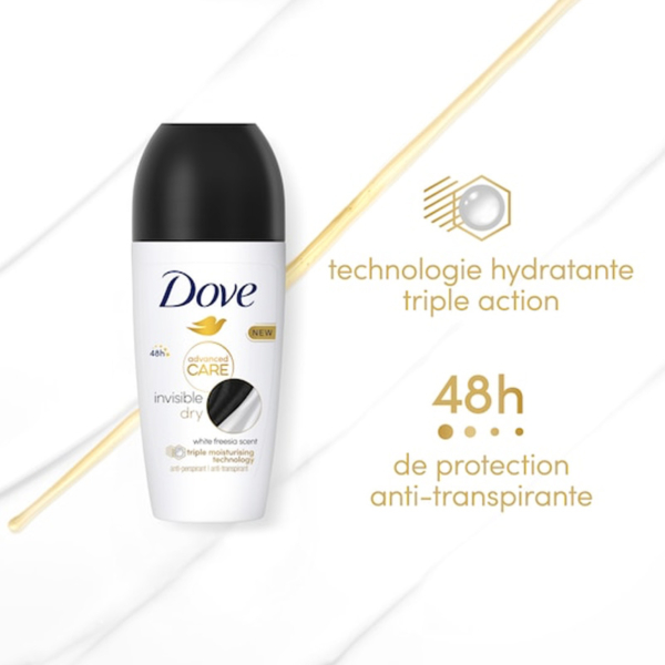 DOVE Advanced Care Invisible Dry Déodorant Bille Anti-Transpirant