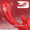 Gode Avec Stimulateur Langue - Rouge