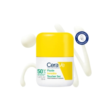CERAVE Fluide Invisible Matifiant Toucher Sec SPF 50+ Peaux Normales à Grasses