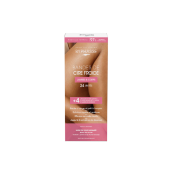 BYPHASSE Bandes Dépilatoires de Cire Froide Jambes & Corps