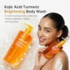 MEDICUBE Kojic Acid Turmeric Duo Soin Peeling Exfoliant + Gel Douche Éclaircissant au Curcuma & Acide Kojique Pour le Corps