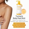 MEDICUBE Kojic Acid Turmeric Duo Soin Peeling Exfoliant + Gel Douche Éclaircissant au Curcuma & Acide Kojique Pour le Corps