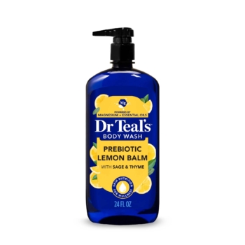 Dr TEAL’S Prebiotic Lemon Balm Body Wash Gel Douche Rafraichissant à La Mélisse Prébiotique