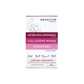 GRANIONS Complexe Hydratation Acide Hyaluronique + Collagène Marin + Céramides + Niacinamide