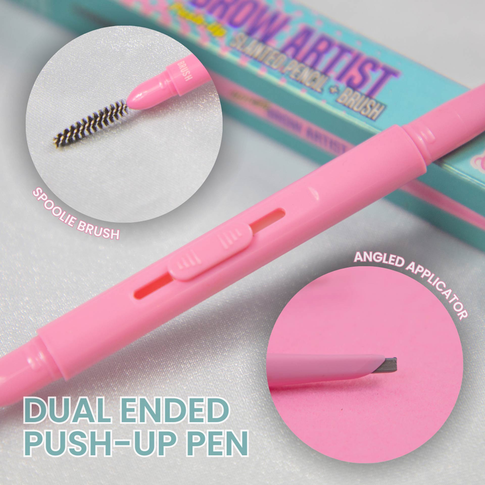 RUDE Ultimate Brow Artist Push-Up Slanted Eyebrow Pencil Crayon + Brosse Goupillon Sourcils – Image 2